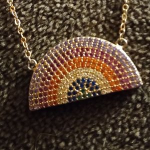 KellinSilver rainbow gold plated silver necklace